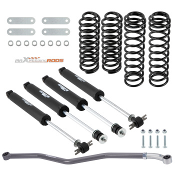 2.5 Suspension Lift Kit + Rear Track Bar compatible for Jeep Wrangler JK 4-Door 07-18