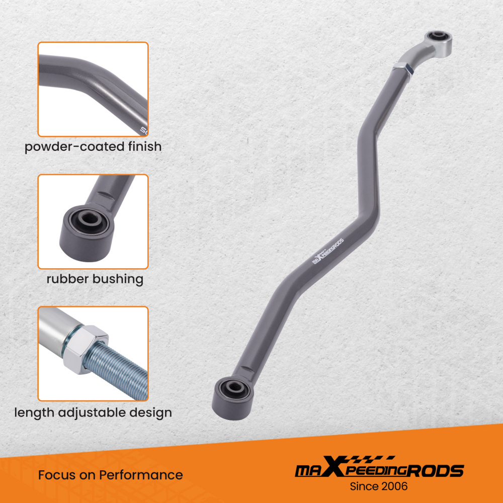 2.5 Suspension Lift Kit + Rear Track Bar compatible for Jeep Wrangler JK 4-Door 07-18