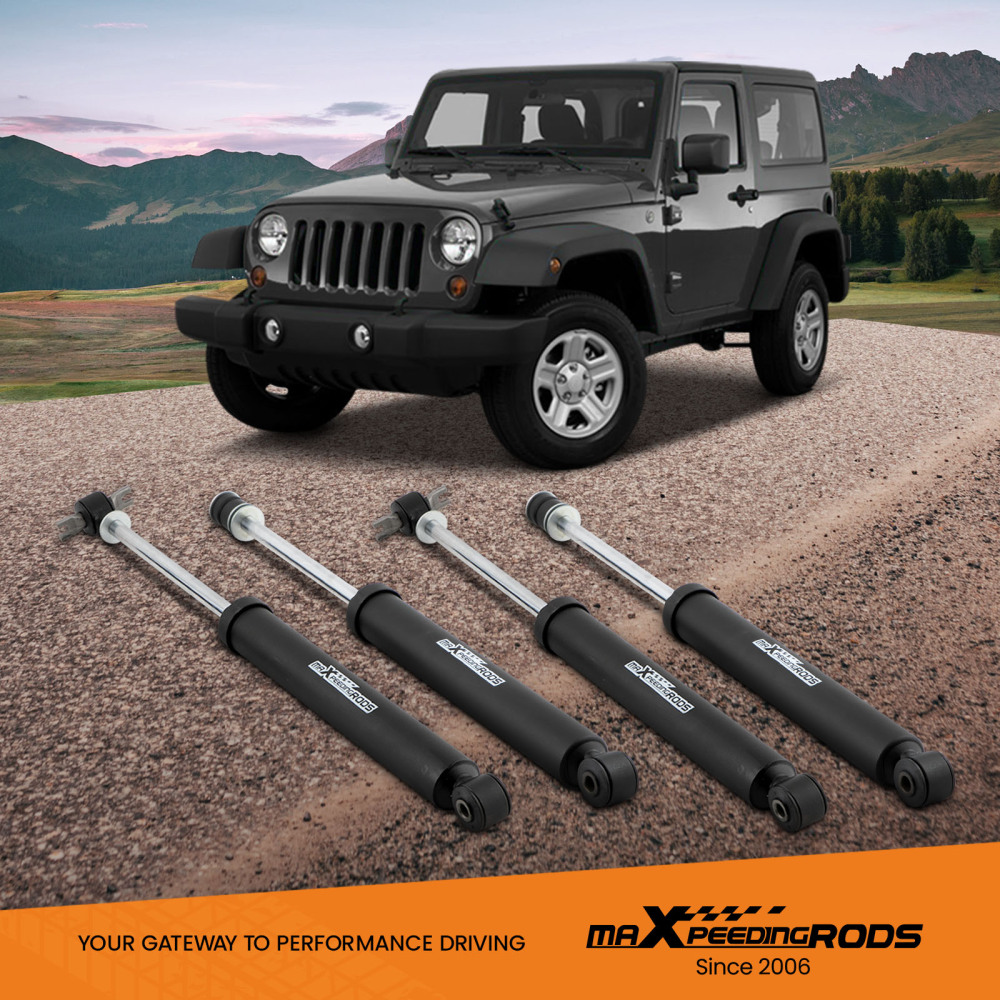 2.5 Suspension Lift Kit + Rear Track Bar compatible for Jeep Wrangler JK 4-Door 07-18