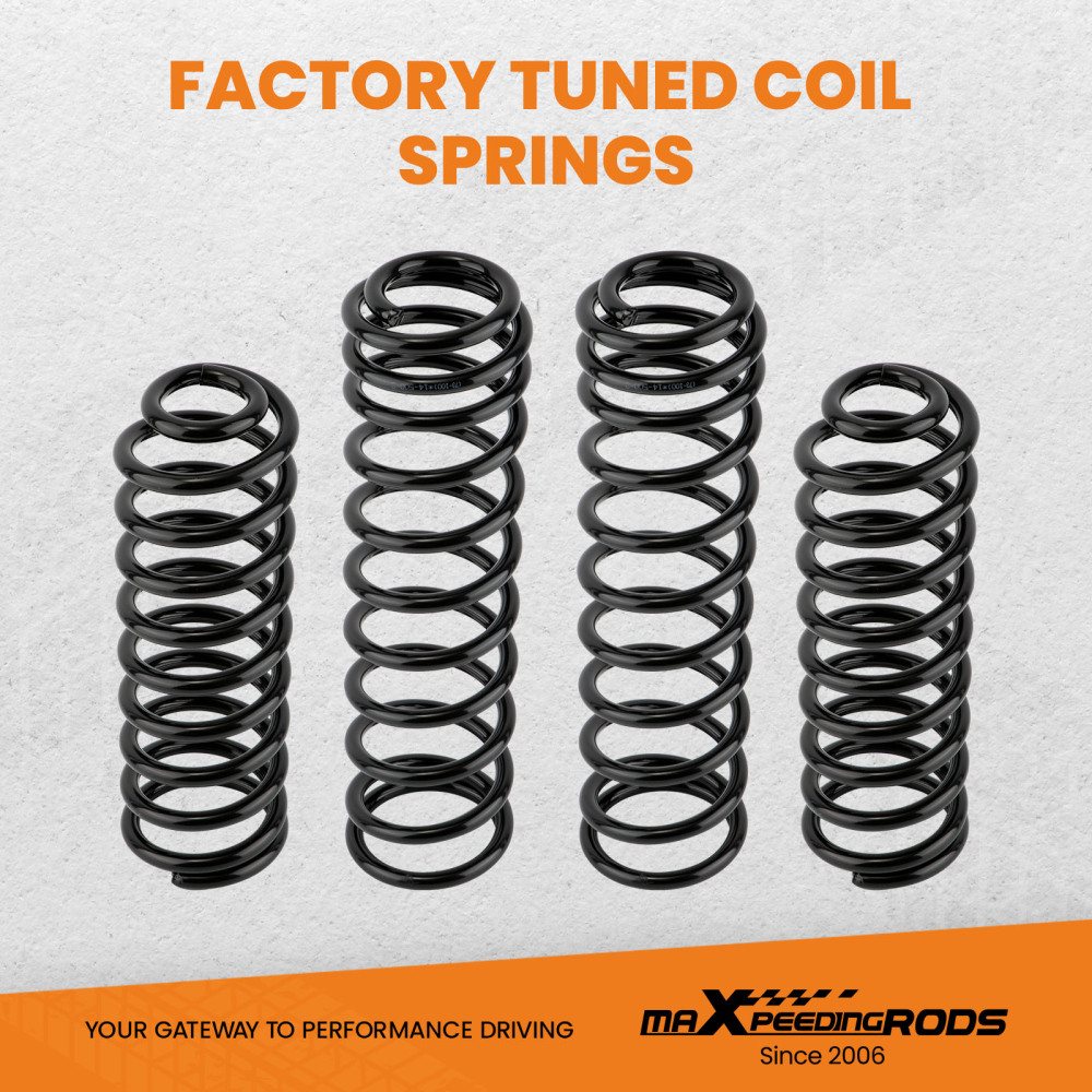 2.5 Suspension Lift Kit + Rear Track Bar compatible for Jeep Wrangler JK 4-Door 07-18