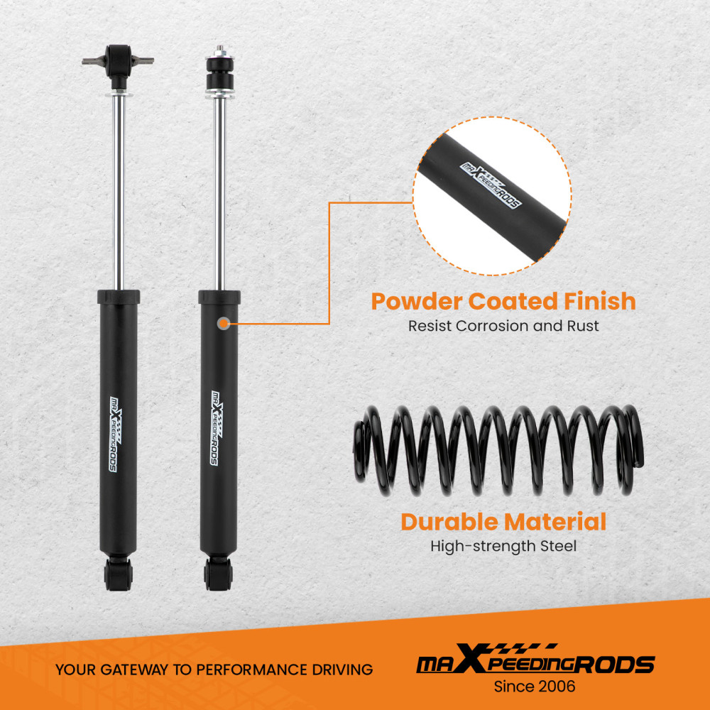 2.5 Suspension Lift Kit + Rear Track Bar compatible for Jeep Wrangler JK 4-Door 07-18