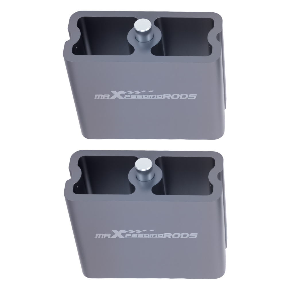 Universal Leaf Spring Lowering Block Kit 4 Drop w/ U-BoltsHardware Aluminum