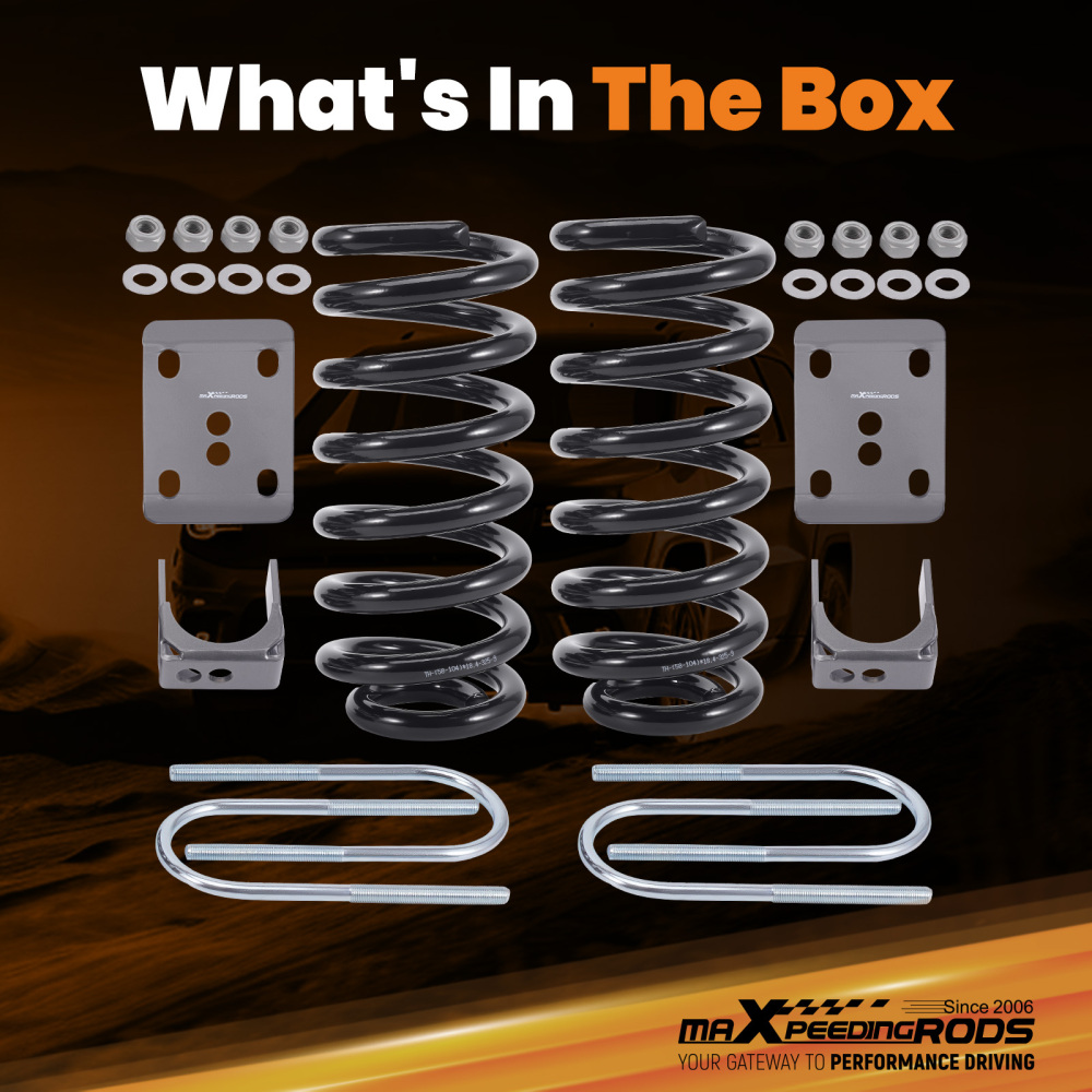 3 Lowering Coil Springs 5 Drop Axle Flip Kit compatible for Ford F100 F150 2WD 1980-1996