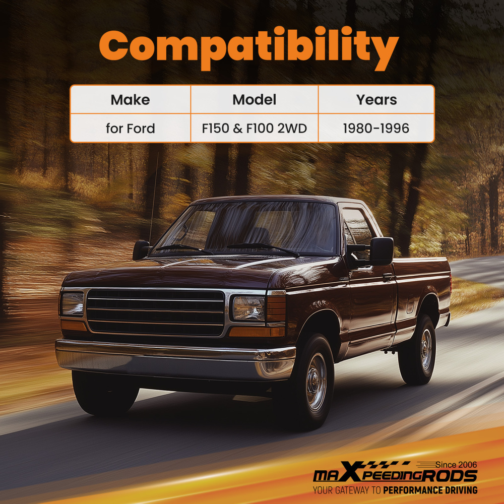 3 Lowering Coil Springs 5 Drop Axle Flip Kit compatible for Ford F100 F150 2WD 1980-1996