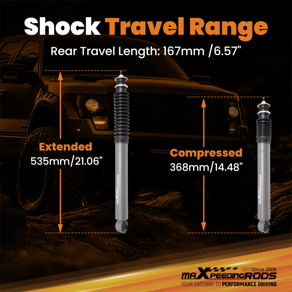 4 Drop Suspension Kit compatible for Ford F100 compatible for Ranger 2WD 73-79 with Nitrogen Charged