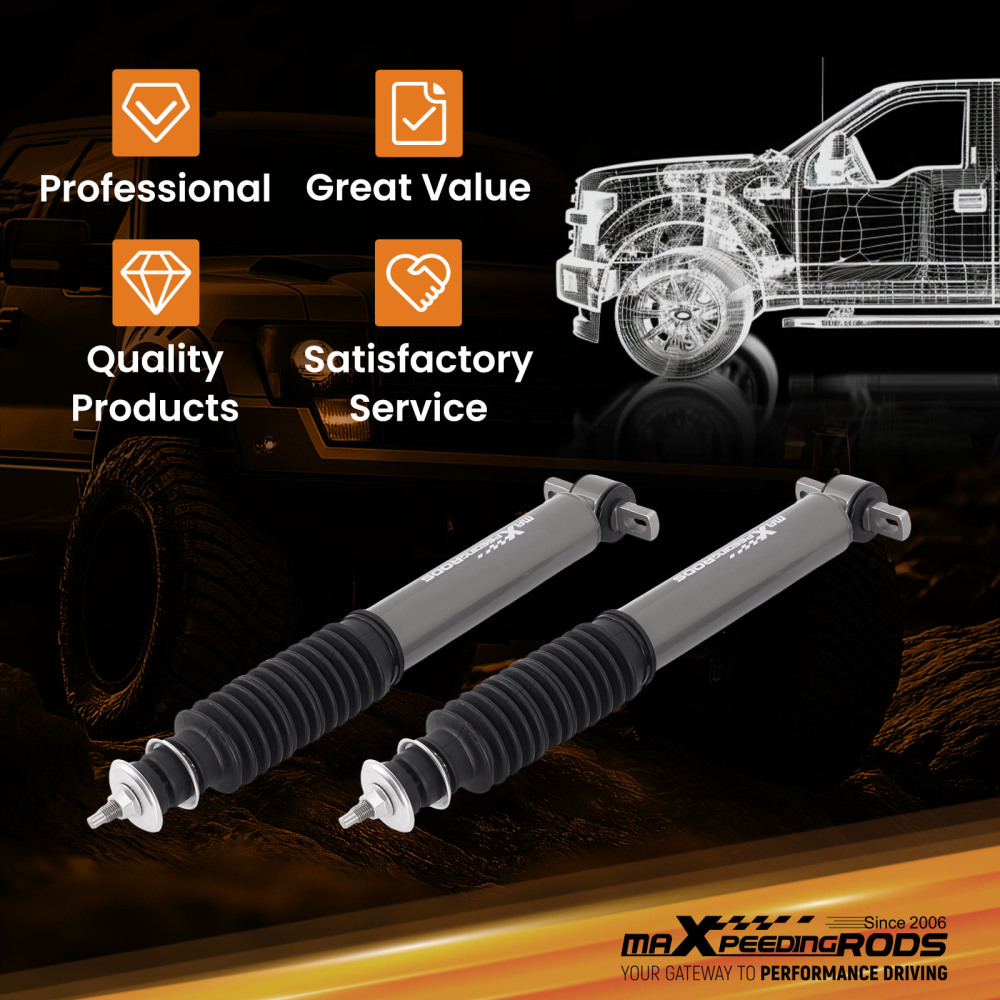 Front Performance Shocks compatible for Ford F150 97-03 3-5 Drop Lowering Kit Pair