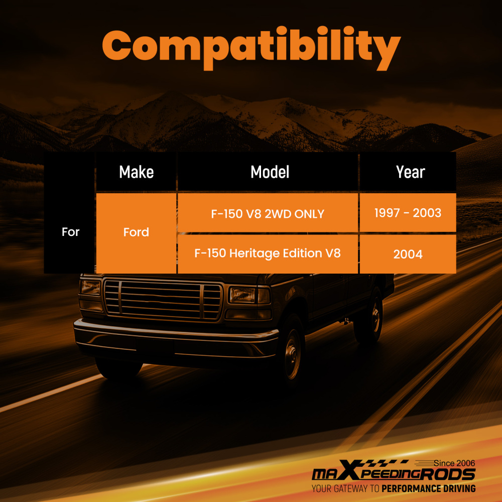 Adjustable Drop Height Kit compatible for Ford F-150 2WD 1997-2004 3 Front 6 Rear