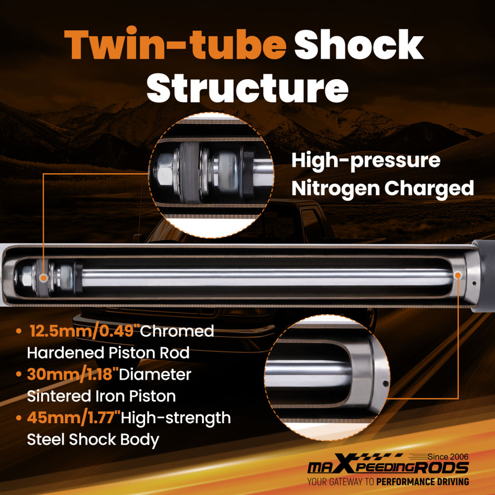 Adjustable Drop Height Kit compatible for Ford F-150 2WD 1997-2004 3 Front 6 Rear