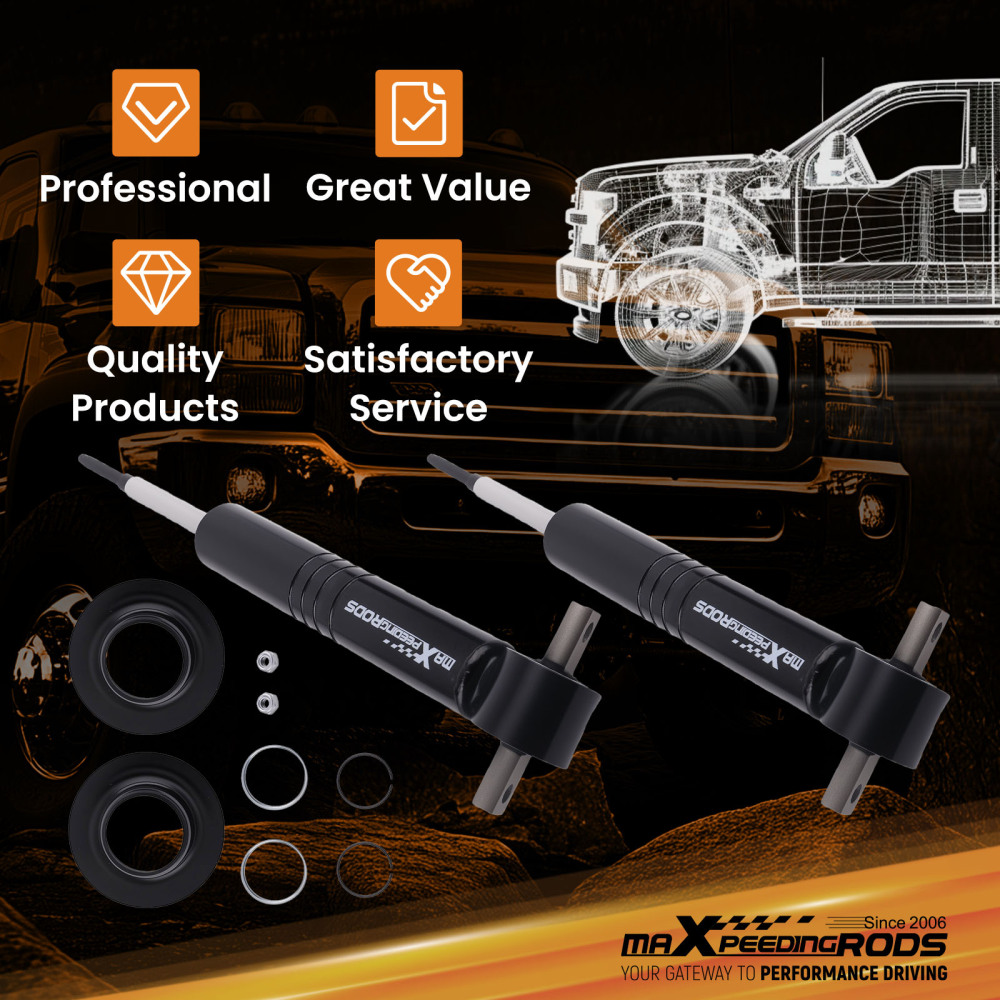 Height Adjustable Front Shocks compatible for Silverado Sierra 1500 2007-2018 0-3 Drop