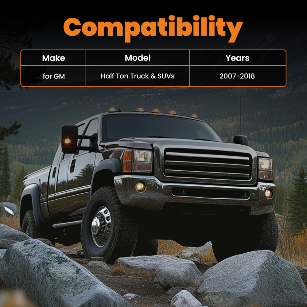 Height Adjustable Front Shocks compatible for Silverado Sierra 1500 2007-2018 0-3 Drop