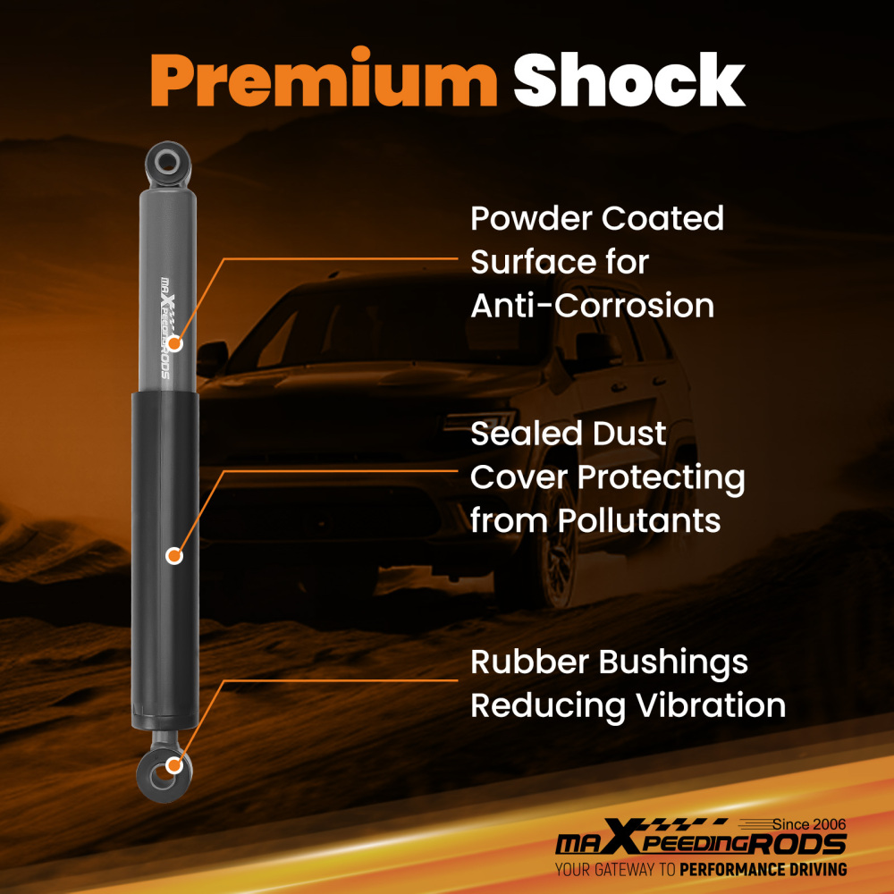 Front/Rear Shocks kitfor 2-5in F4-7 R Drop compatible for Chevy/GMC C10 1973-1987