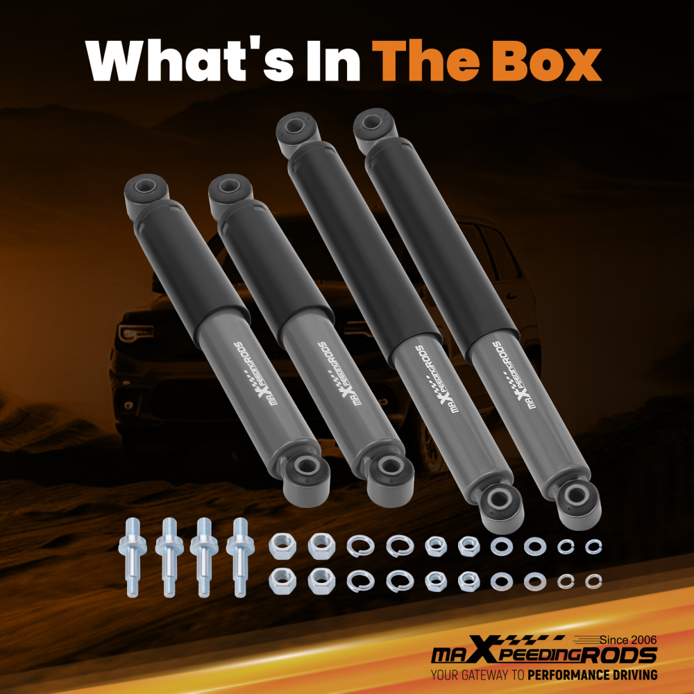 Front/Rear Shocks kitfor 2-5in F4-7 R Drop compatible for Chevy/GMC C10 1973-1987