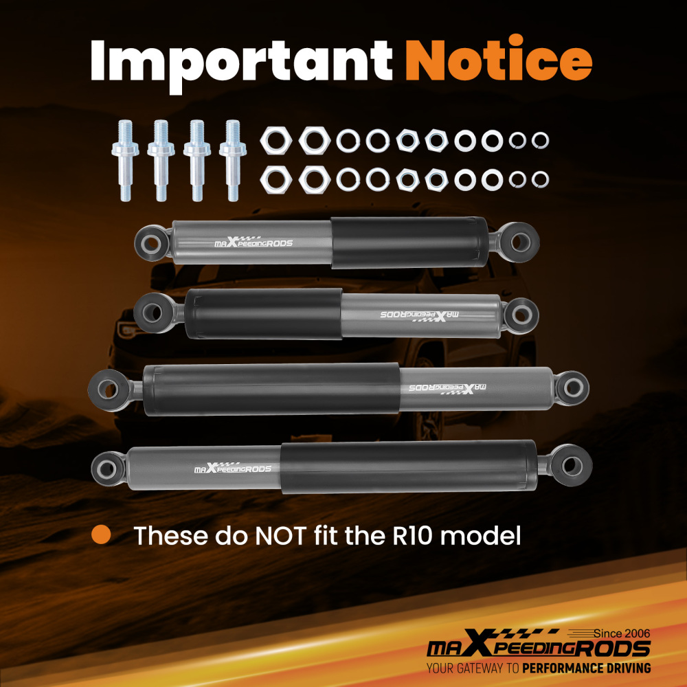 Front/Rear Shocks kitfor 2-5in F4-7 R Drop compatible for Chevy/GMC C10 1973-1987