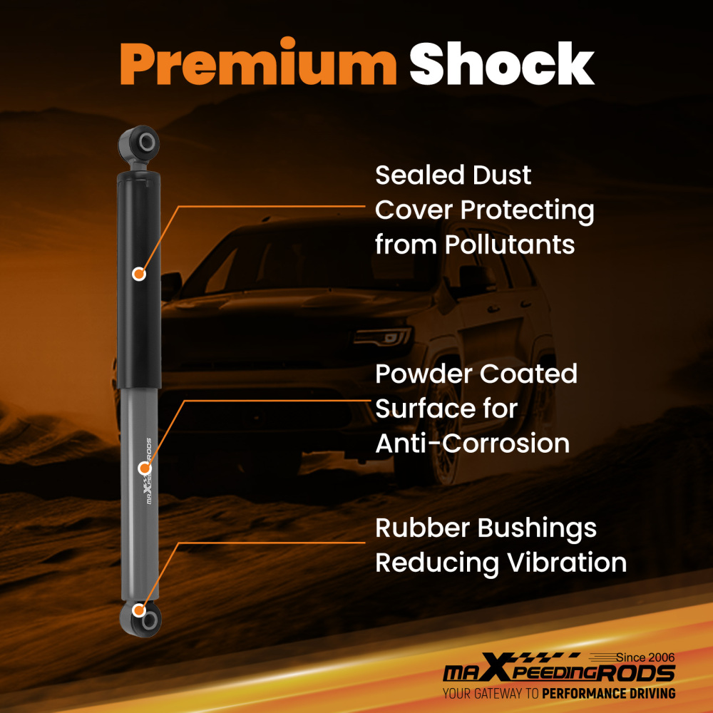 Front Rear Lowering Shocks kit F2-5R2-4 Drop compatible for Chevy /GMC 1999-2006