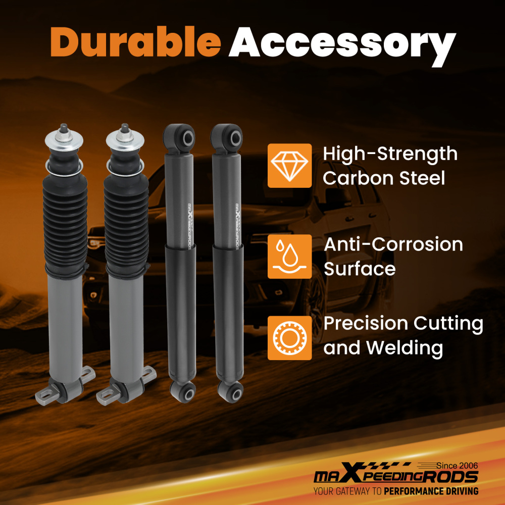 Front Rear Lowering Shocks kit F2-5R5-7 Drop compatible for Chevy /GMC 1999-2006