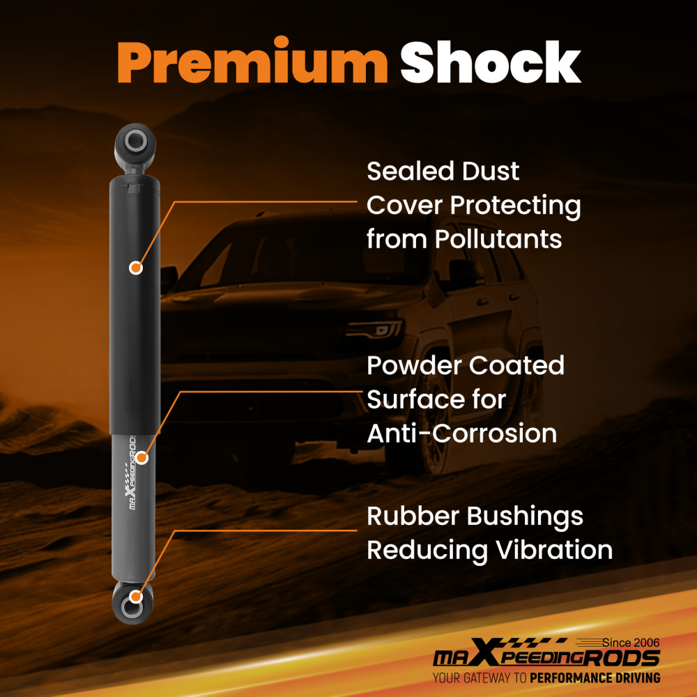 Front Rear Lowering Shocks kit F2-5R5-7 Drop compatible for Chevy /GMC 1999-2006