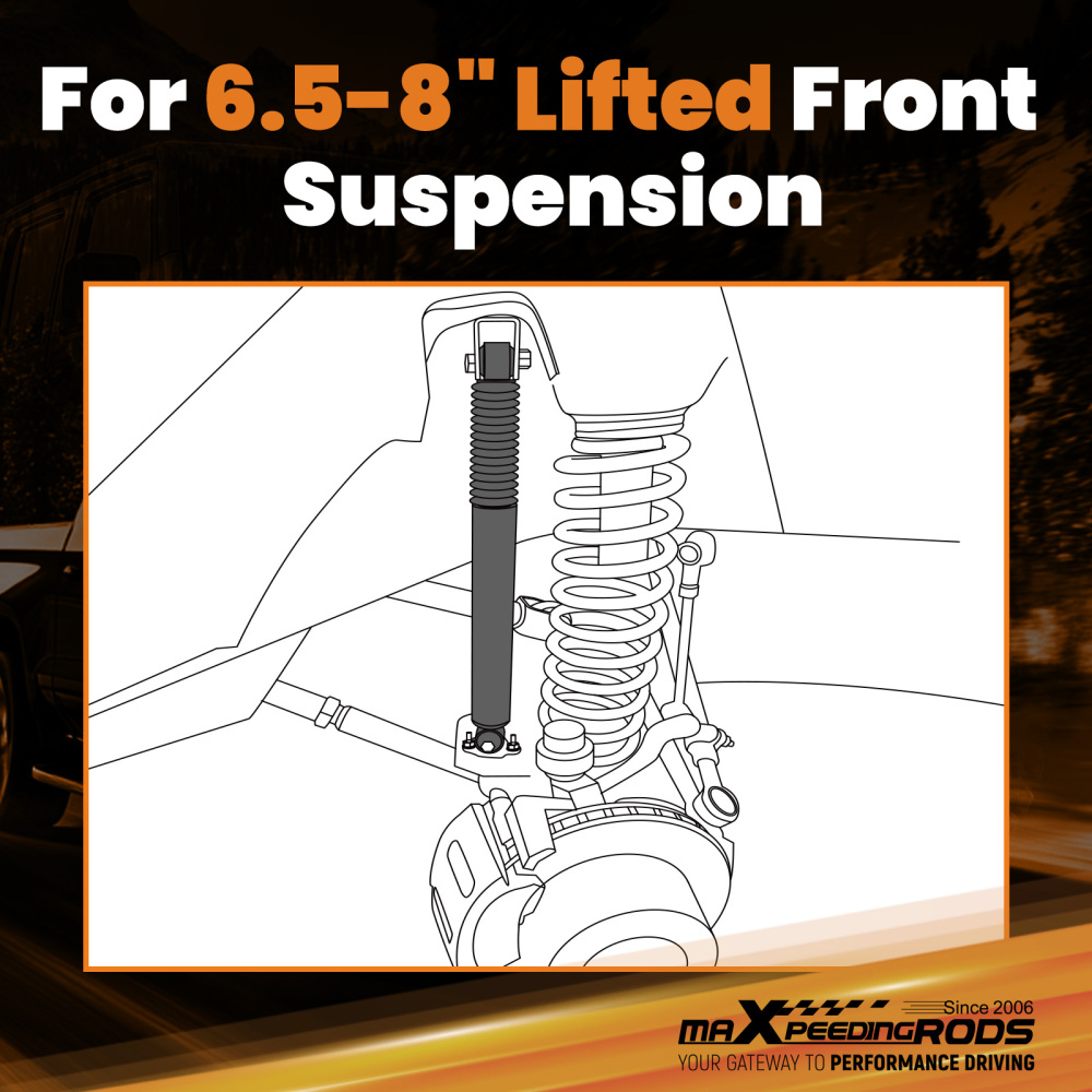 6.5-8inch Lift Front Shock Absorbers compatible for Chevy Silverado/GMC Sierra 2WD 99-2007