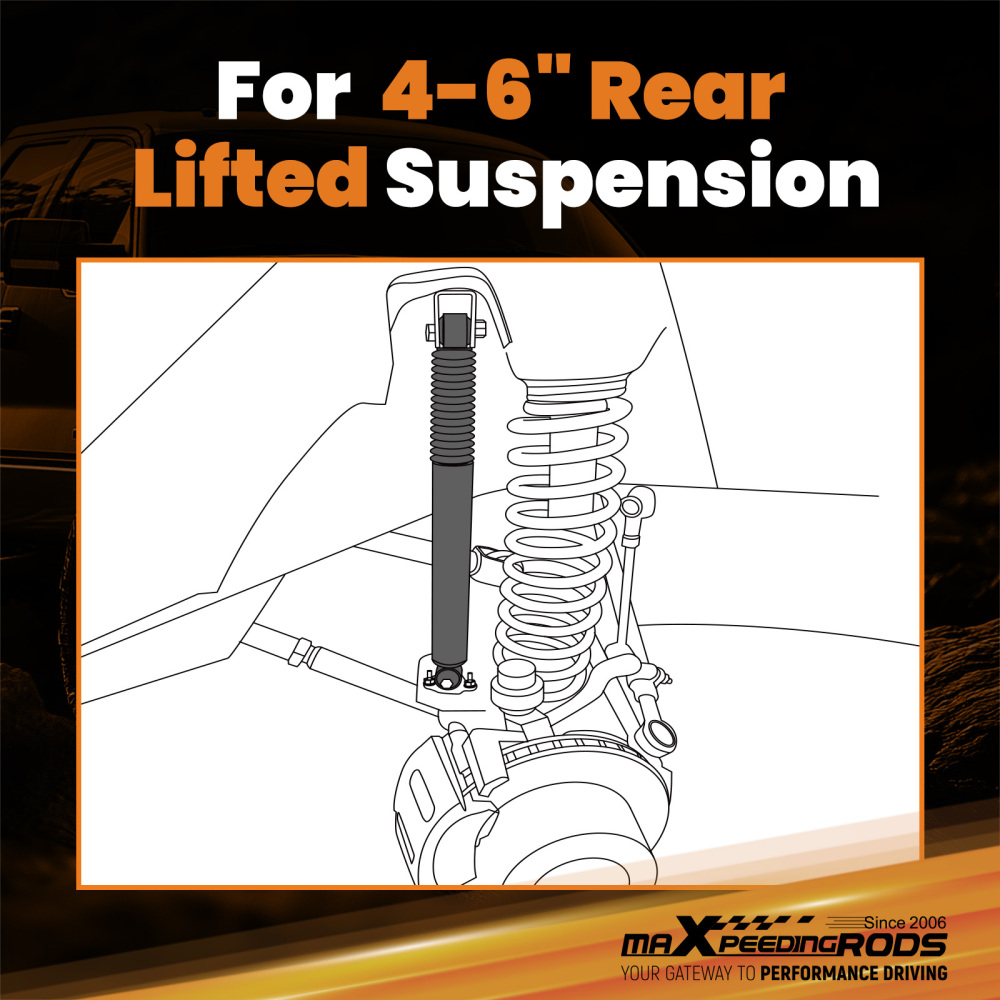 Twin-Tube Rear Lift Shocks compatible for Chevrolet GMC K1500 C1500 88-99 4WD RWD 4-6