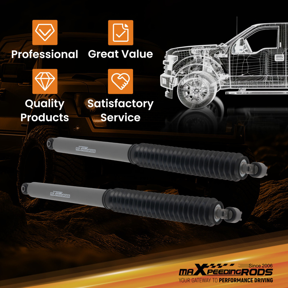 Twin-Tube Rear Lift Shocks compatible for Chevrolet GMC K1500 C1500 88-99 4WD RWD 4-6