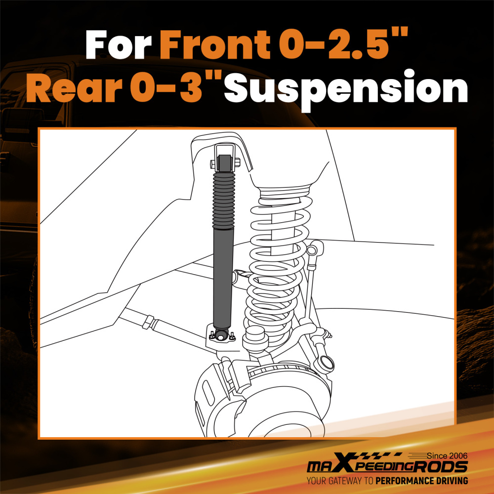 0-2.5 Front + 0-3 Rear Lift Shocks compatible for Dodge Compatible for RAM 2500 4WD 2003-2013