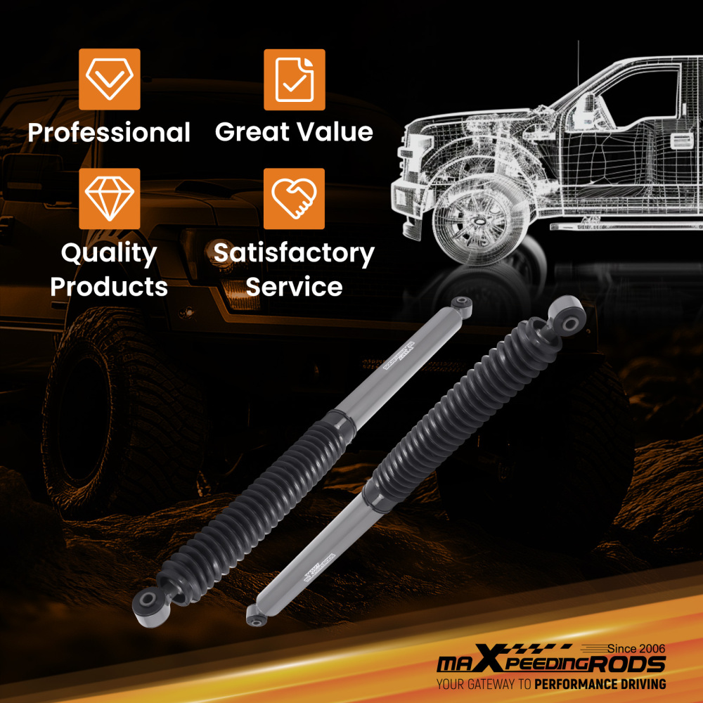 4-7.5 Lift Rear Shock Absorbers compatible for Ford F-150 2009-2025 High Durability