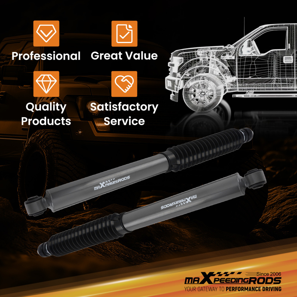 Front Lifted Shocks 2-4.5 compatible for Ford F-250 F-350 Super Duty 4WD 2005-2023 Pair