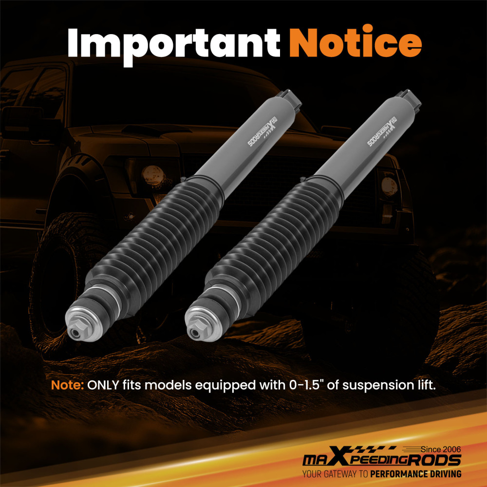 Front Shock compatible for Ford F-250 F-350 Super Duty 2005-2025 with 0-1.5 Lift Height