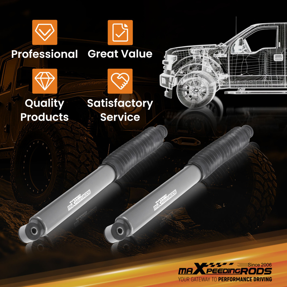 Front Shocks compatible for Jeep Wrangler JK 2007-2018 with 0.5-2.5 Leveling Lift