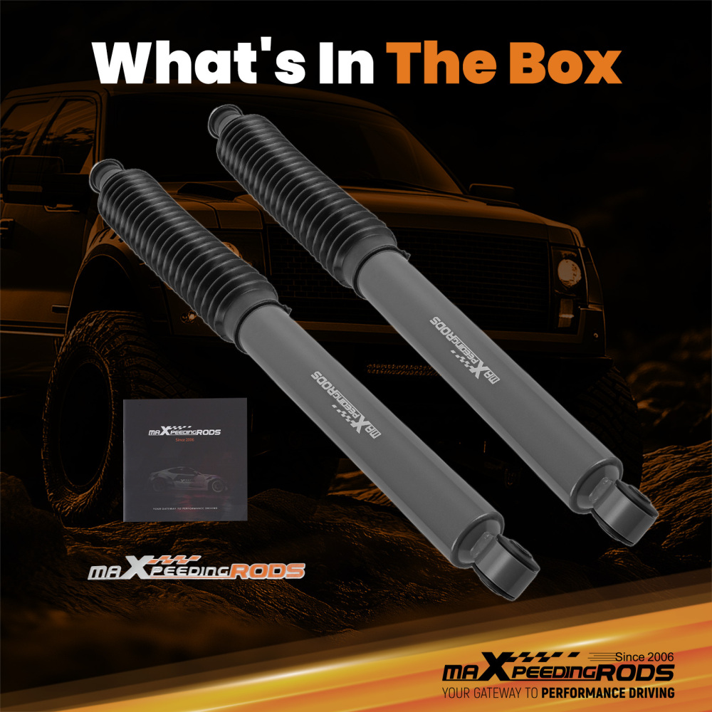 Pair Front Shock Absorbers compatible for Jeep Wrangler JK 2007-2018 with 3