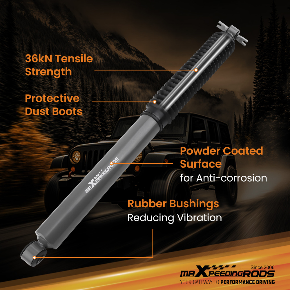 5.5-7 Performance Rear Lift Shocks compatible for Jeep Wrangler JK Unlimited 2WD/4WD 07-17