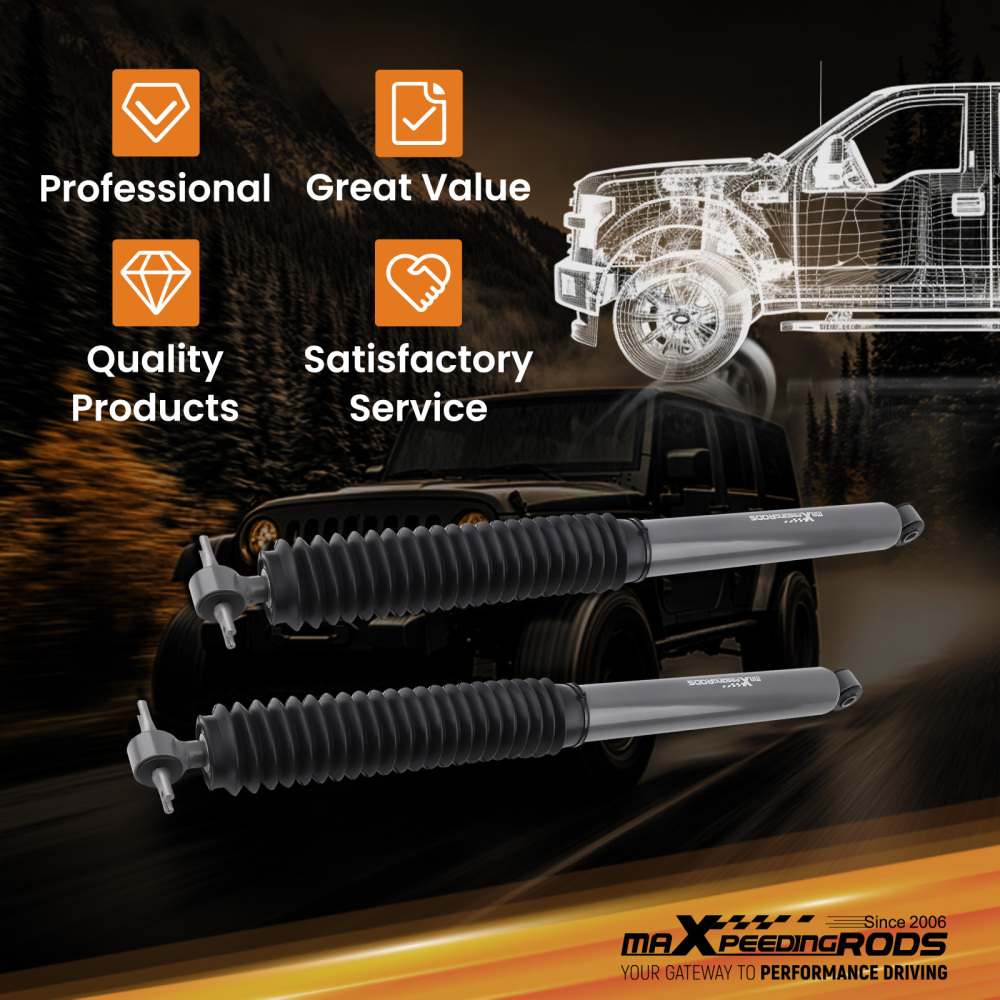 5.5-7 Performance Rear Lift Shocks compatible for Jeep Wrangler JK Unlimited 2WD/4WD 07-17