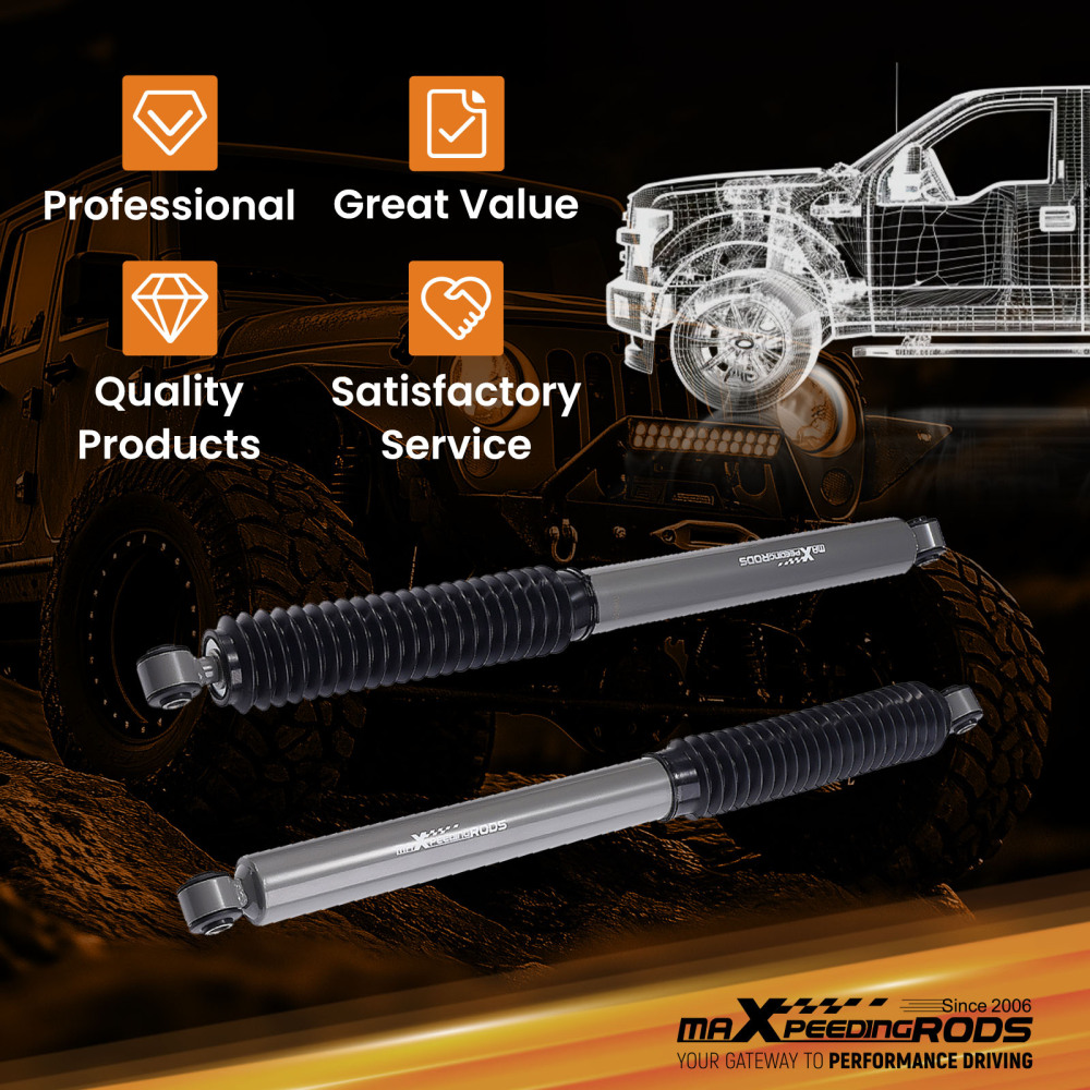 3.5-7.5 Lift Rear Shock compatible for Chevy/GMC Silverado/Sierra 2001-2025 twin-tube