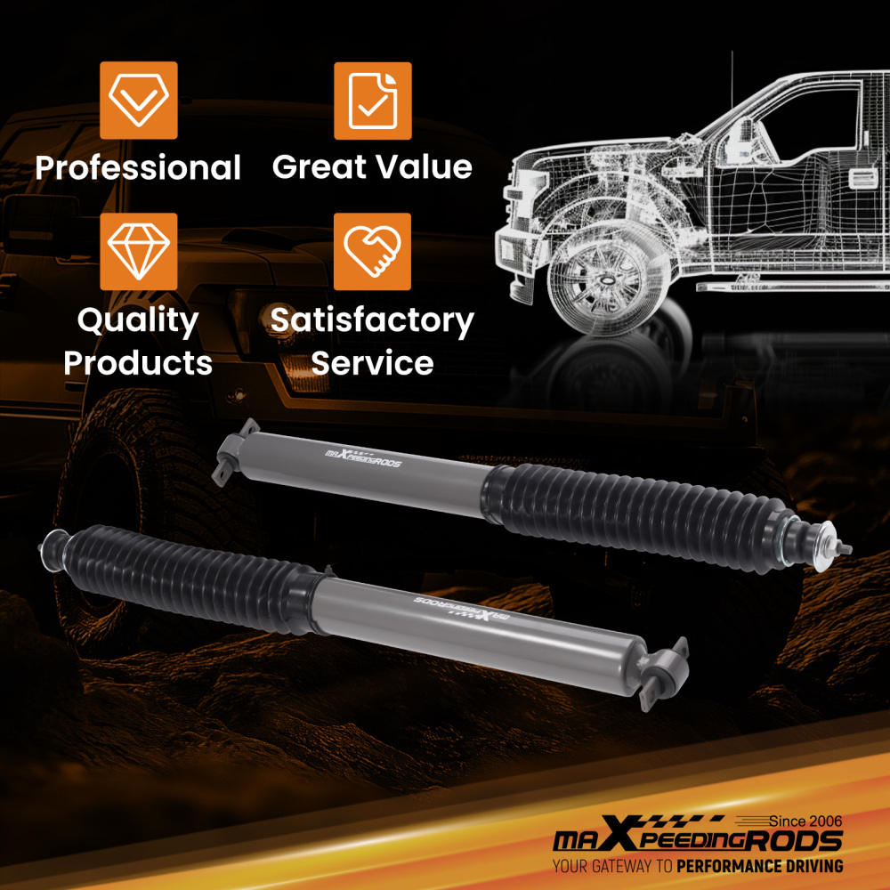 2-4.5inch Lift Rear Shock Absorbers compatible for Chevy/GMC S10/S15 Blazer/Jimmy 82-2005