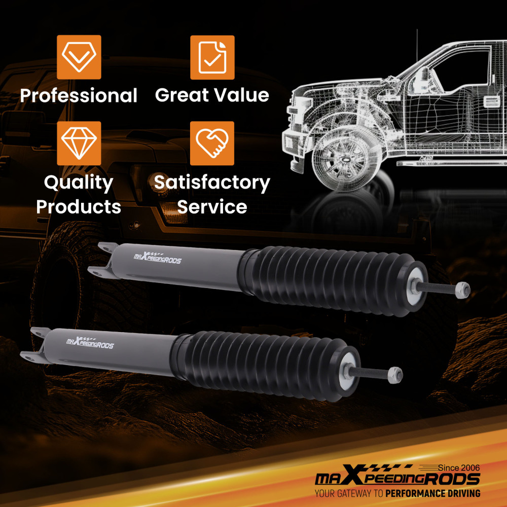 Front Shock Absorbers compatible for Chevy Tahoe GMCYukon 2000-2006 Fit 3.5-6.5 Lift