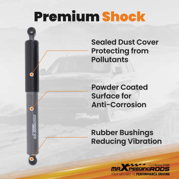 Heavy Duty Gas Shock Absorbers for Navara D22 DX,ST 4x4 Ute 4WD Front + Rear