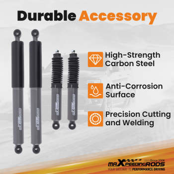 Heavy Duty Gas Shock Absorbers for Navara D22 DX,ST 4x4 Ute 4WD Front + Rear
