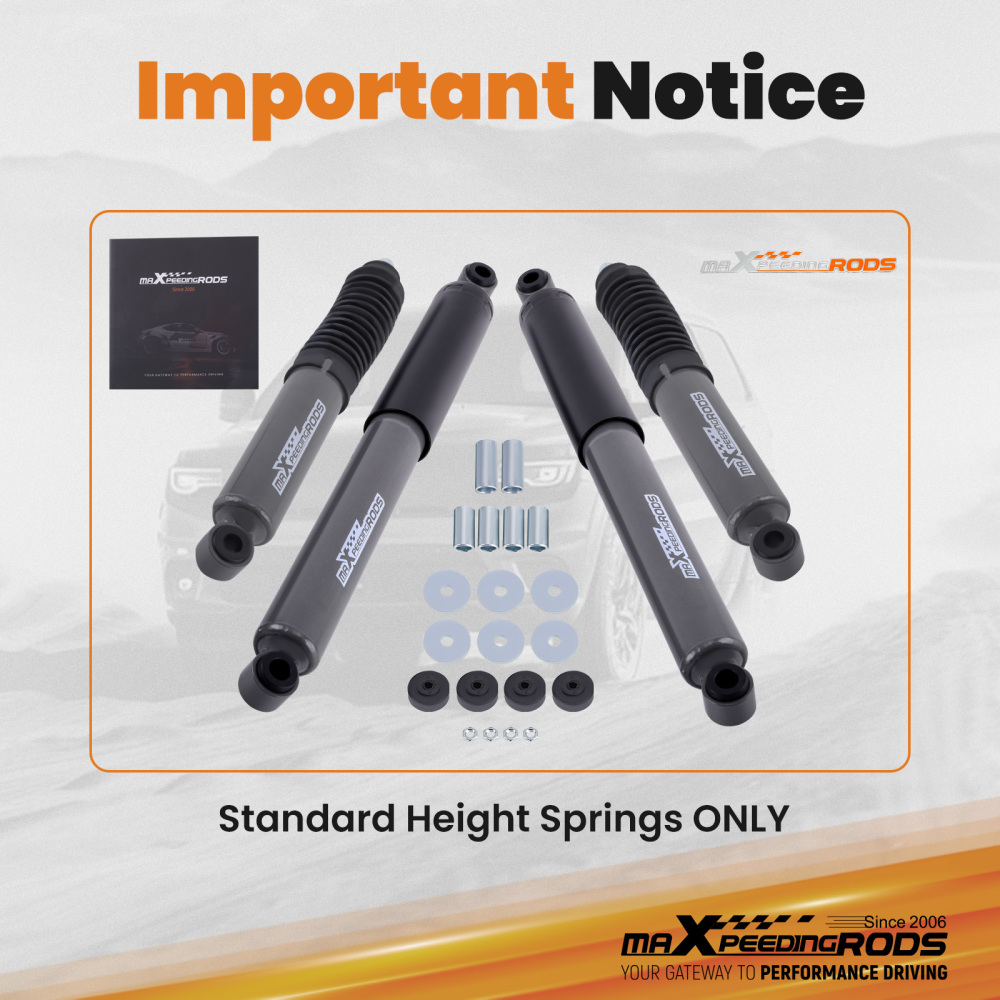 Heavy Duty Gas Shock Absorbers for Navara D22 DX,ST 4x4 Ute 4WD Front + Rear