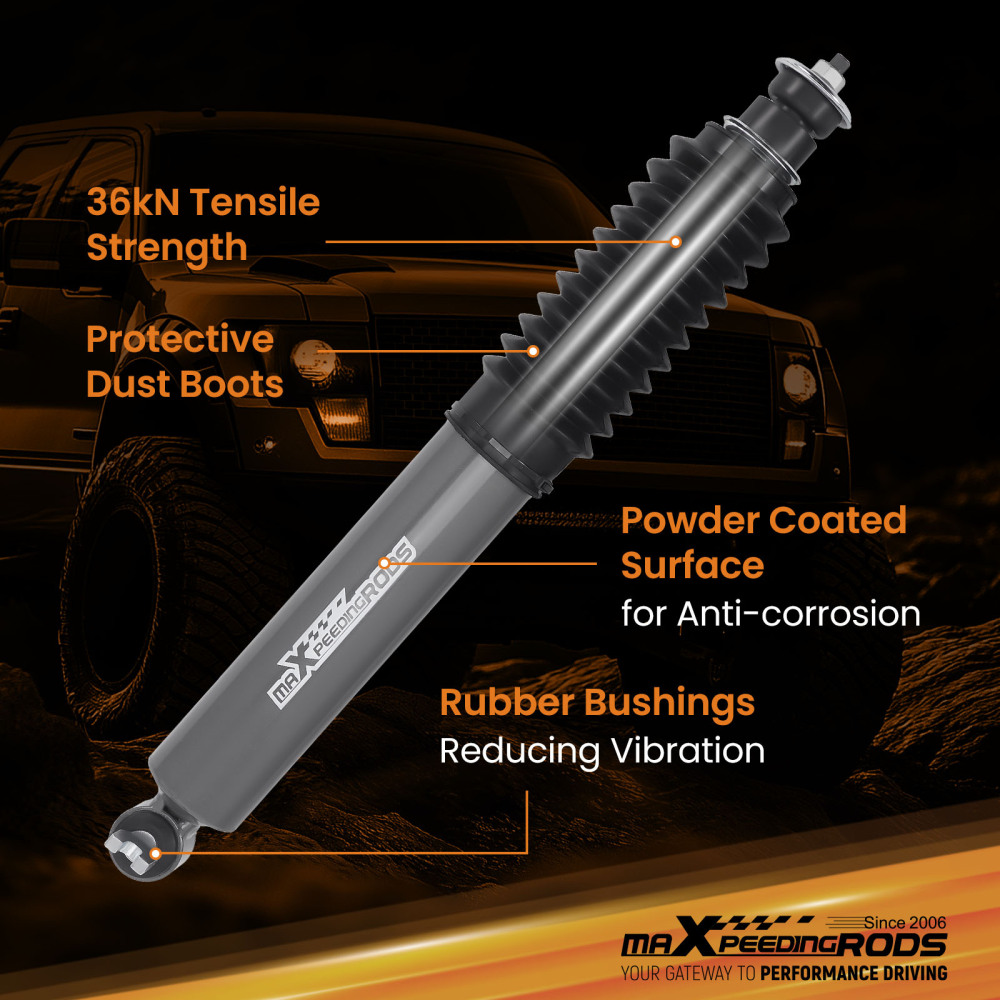 Heavy Duty Nitrogen Front Shocks for 2002-2008 compatible for Dodge Ram 1500 RWD 1.5-3 Lift