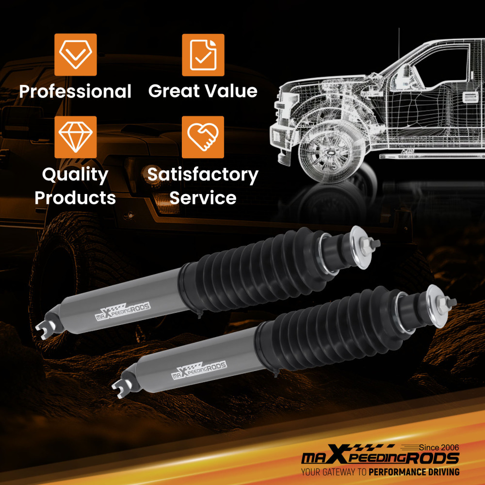 Heavy Duty Nitrogen Front Shocks for 2002-2008 compatible for Dodge Ram 1500 RWD 1.5-3 Lift