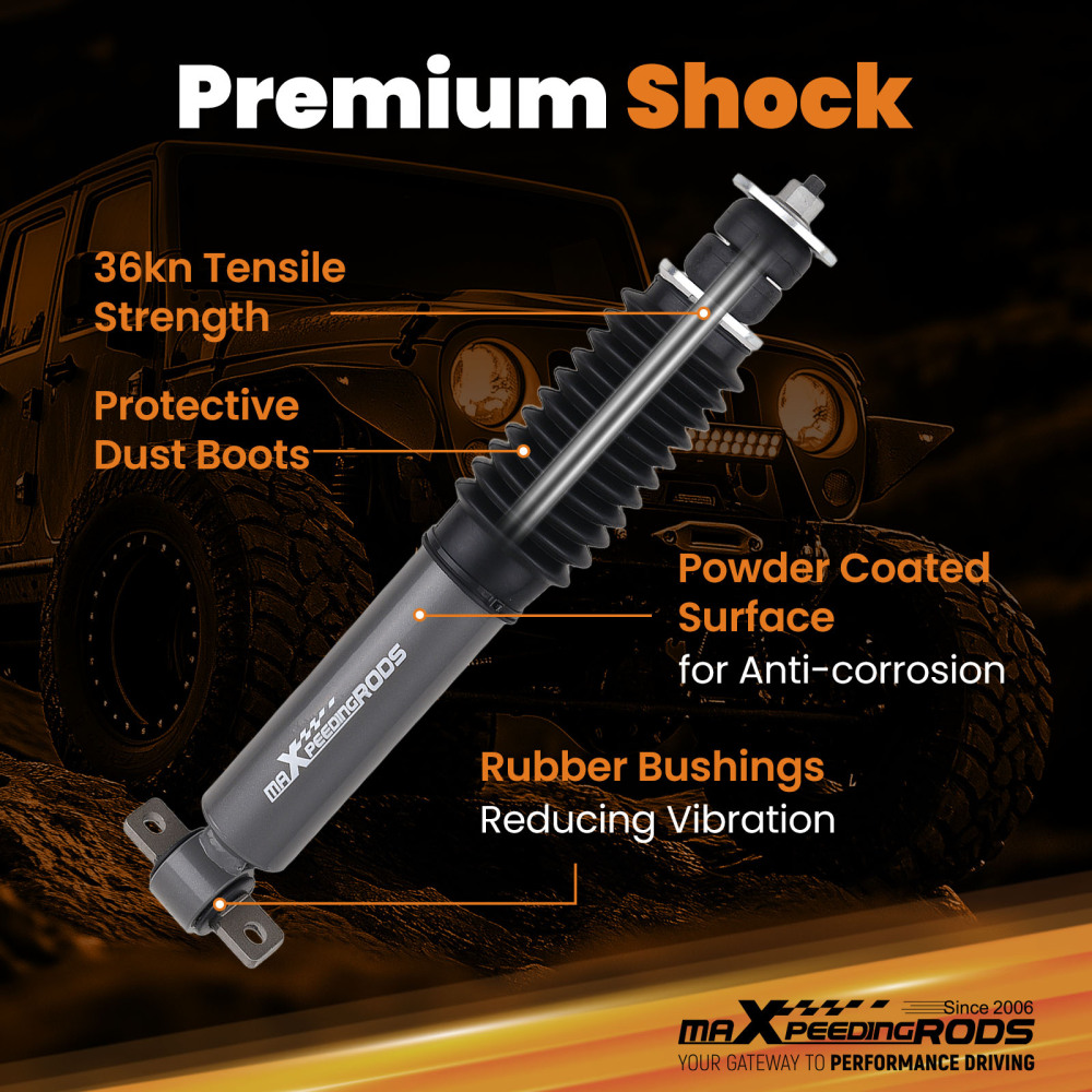 Front Shock Absorbers compatible for Ram 1500 2WD 2010-2018 Fit 0-2 Lift Kit