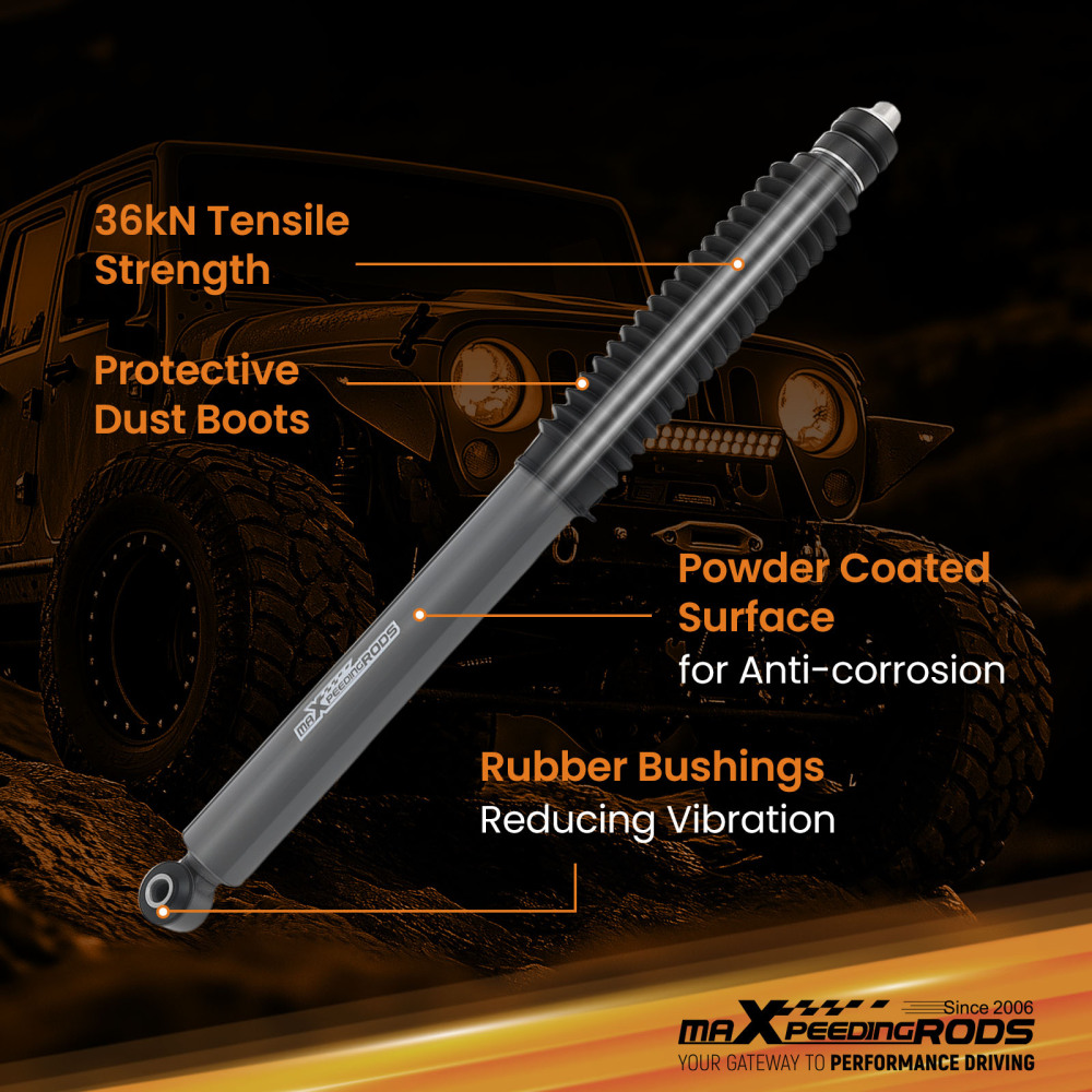 0-4Lift G1 Rear Shock Absorbers compatible for Ram 2500 2WD/4WD 2014-2025 Twin-tube