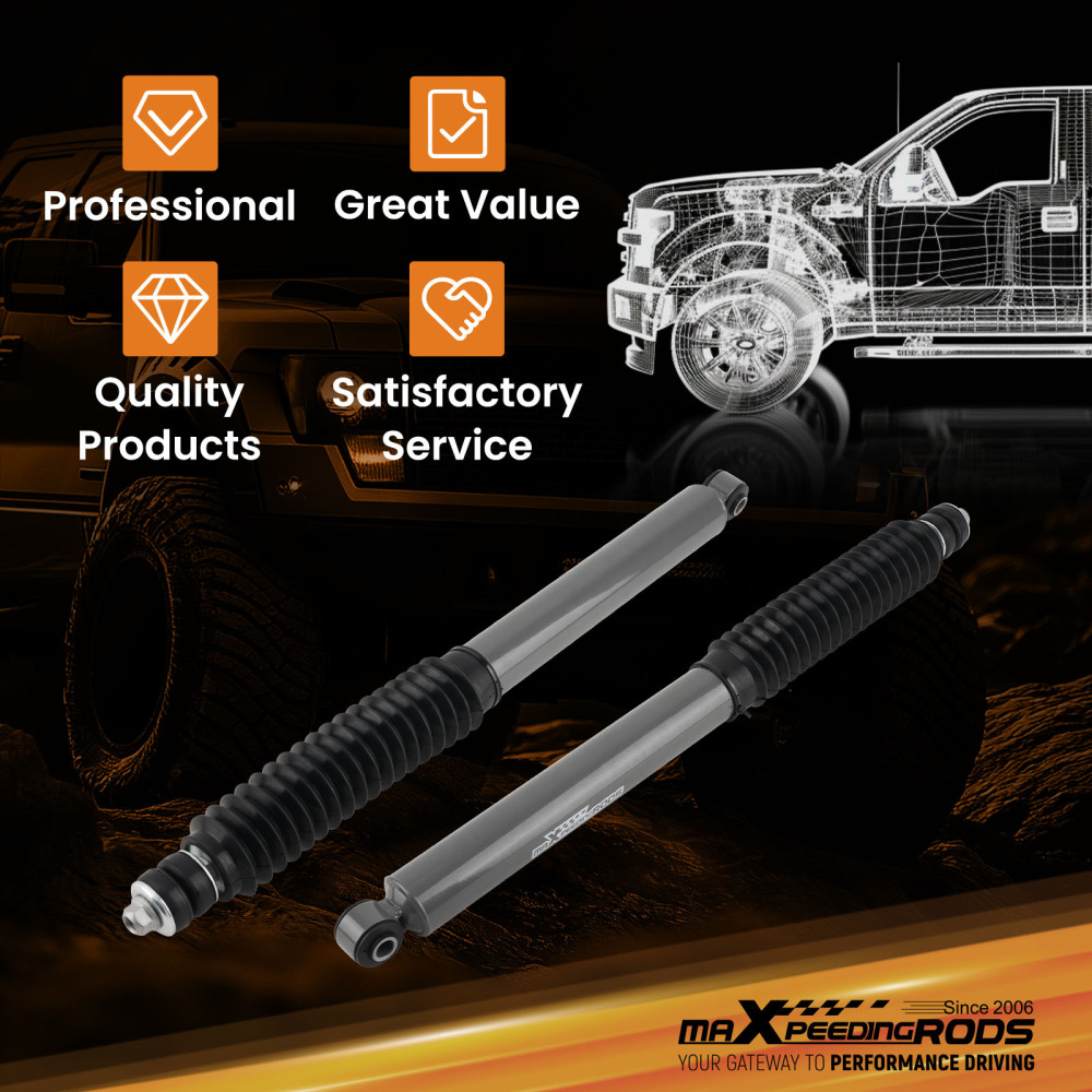 Lifted Rear Shock Set with Dust Cover compatible for RAM 1500 2WD/4WD 2019-2023 0-3