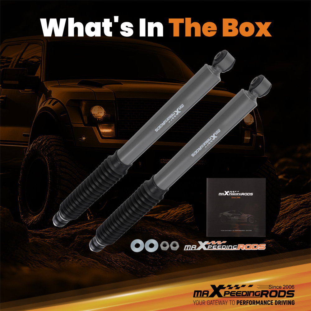 Front 2-4 Lift Shocks for 2014-2024 compatible for Dodge Ram 2500 4WD Twin Tube Nitrogen