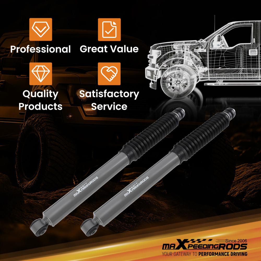 Front 2-4 Lift Shocks for 2014-2024 compatible for Dodge Ram 2500 4WD Twin Tube Nitrogen