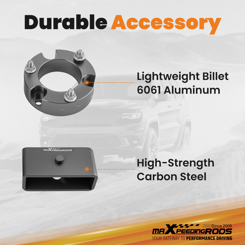 3 Inch Front 2 Inch Rear Lift Shock Kit compatible for Toyota Tacoma 05-23 2WD 4WD