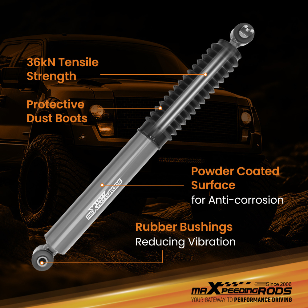 Front 3.5-4.5 Rear:0-3 Lift Shock Absorbers compatible for Jeep Wrangler TJ 97-2006