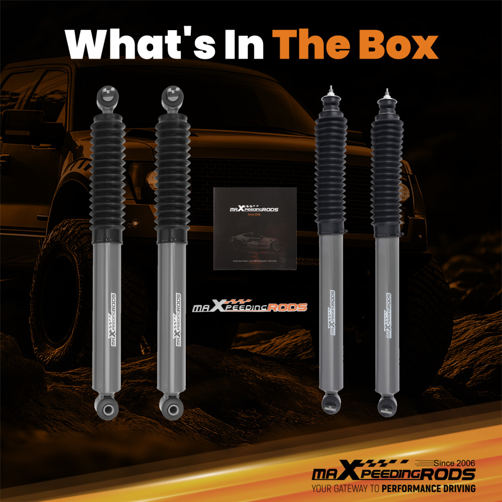 Front 3.5-4.5 Rear:0-3 Lift Shock Absorbers compatible for Jeep Wrangler TJ 97-2006