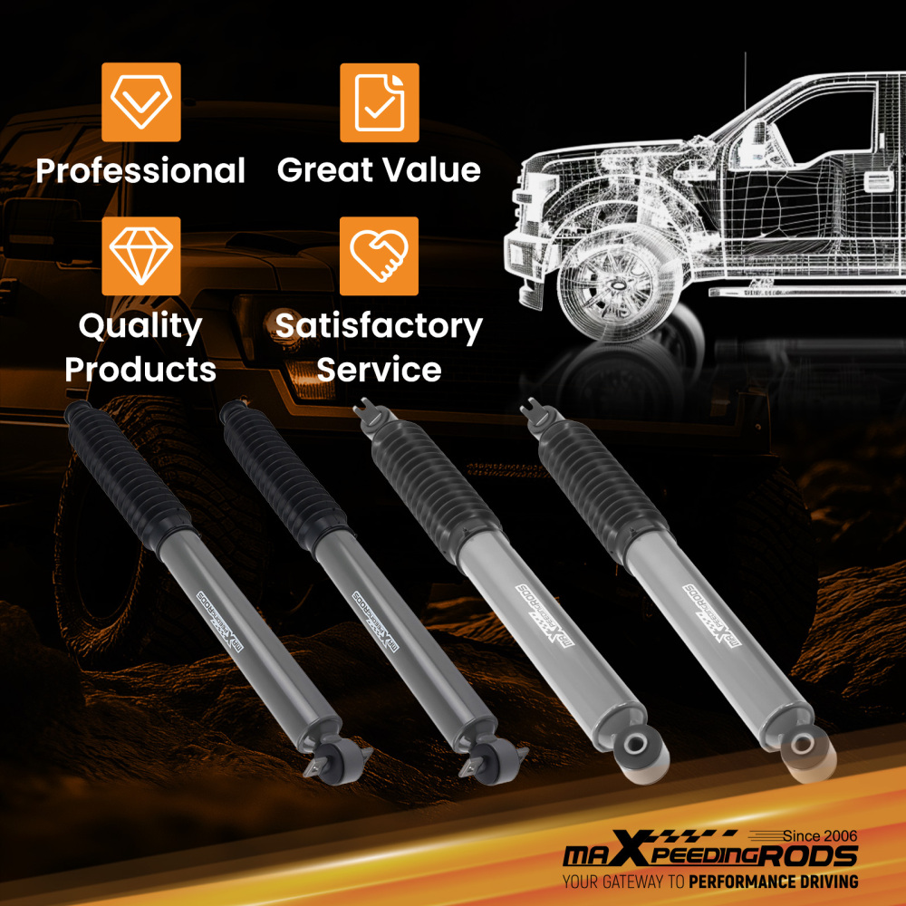 Front 3.5-4.5 Rear:0-3 Lift Shock Absorbers compatible for Jeep Wrangler TJ 97-2006