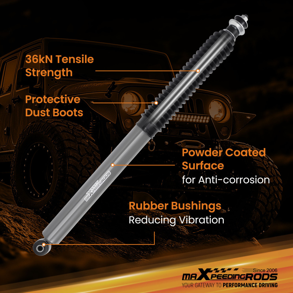 4-8 Inch Rear Lift Shocks Kit compatible for Toyota Tundra 4WD RWD 07-2021 with Dust Cover