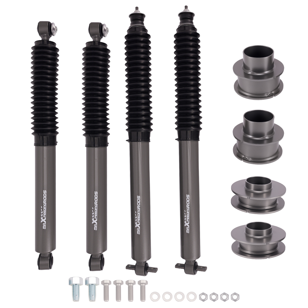 2 Lift Kit w/ Shocks Absorbers compatibile per Jeep Grand Cherokee WJ 4WD 1999-2004